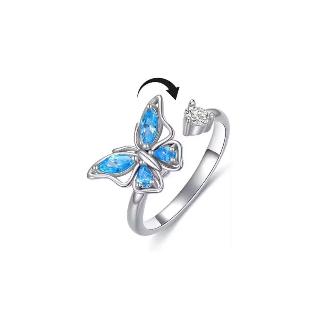 Silver Butterfly Ring
